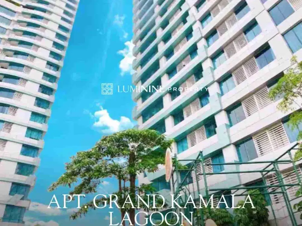 JUAL RUGI!Apt Grand Kamala Lagoon,kondisi baru, 3 kamar,semi furnished,free kasur queen size dan AC 3 unit,bonus kitchen set. Harga bawah harga beli