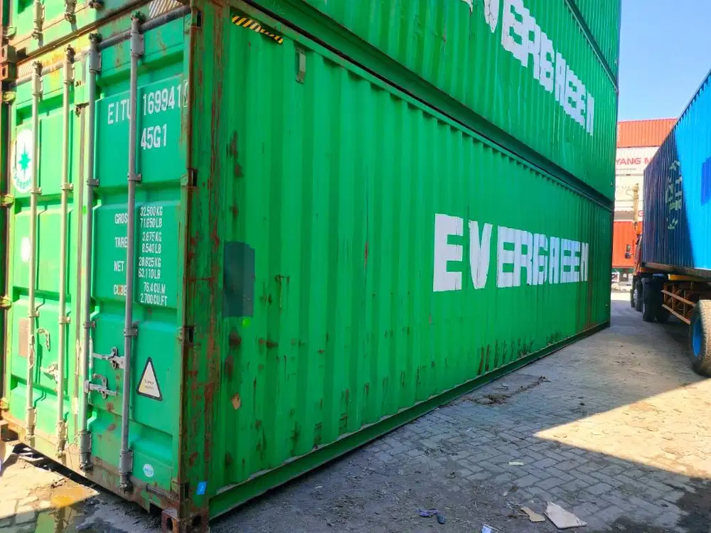 Container 20ft Bekas Evergreen Hijau EITU 025064 Depo Tanjung Emas Smg