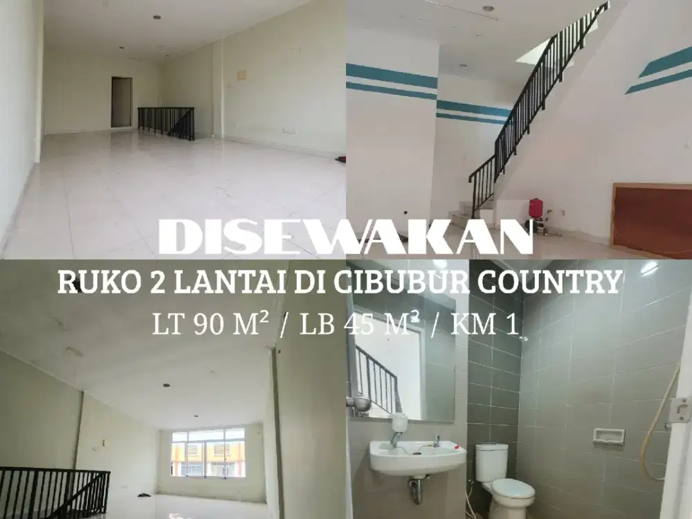 Disewakan Ruko 2 Lantai di Cibubur Country