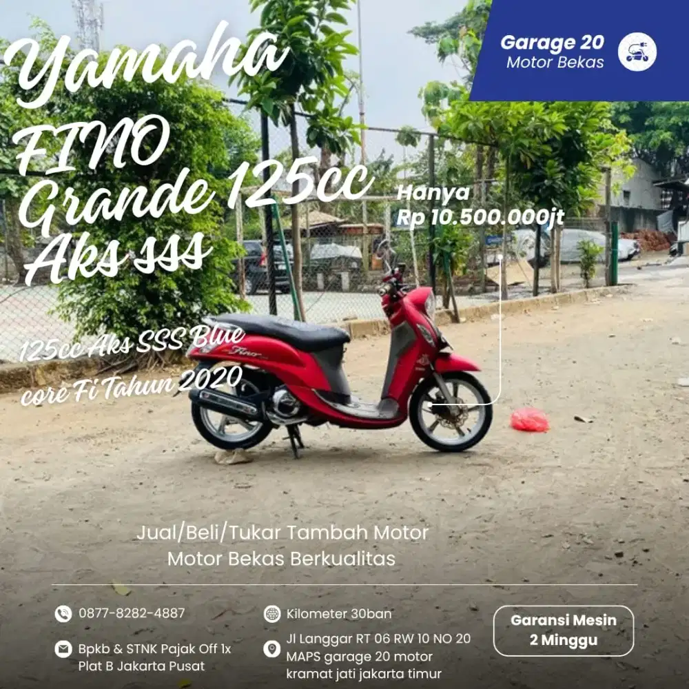 Yamaha Fino Grande 125cc Aks Sss Bluecore Fi Tahun 2020