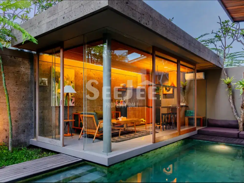Dijual Villa SHM (Freehold)  - Modern 2Br Villa Dengan Kolam Renang Pribadi di Central Canggu - Svfc059