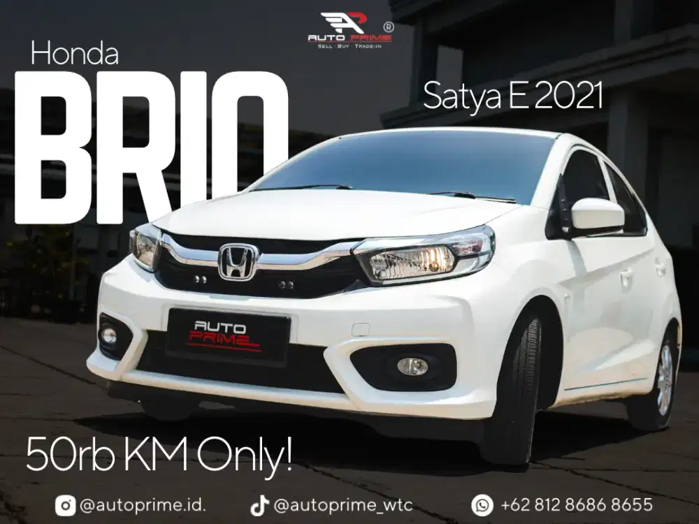 (KM 50RB) HONDA BRIO E SATYA 1.2 AT 2021, ISTIMEWA