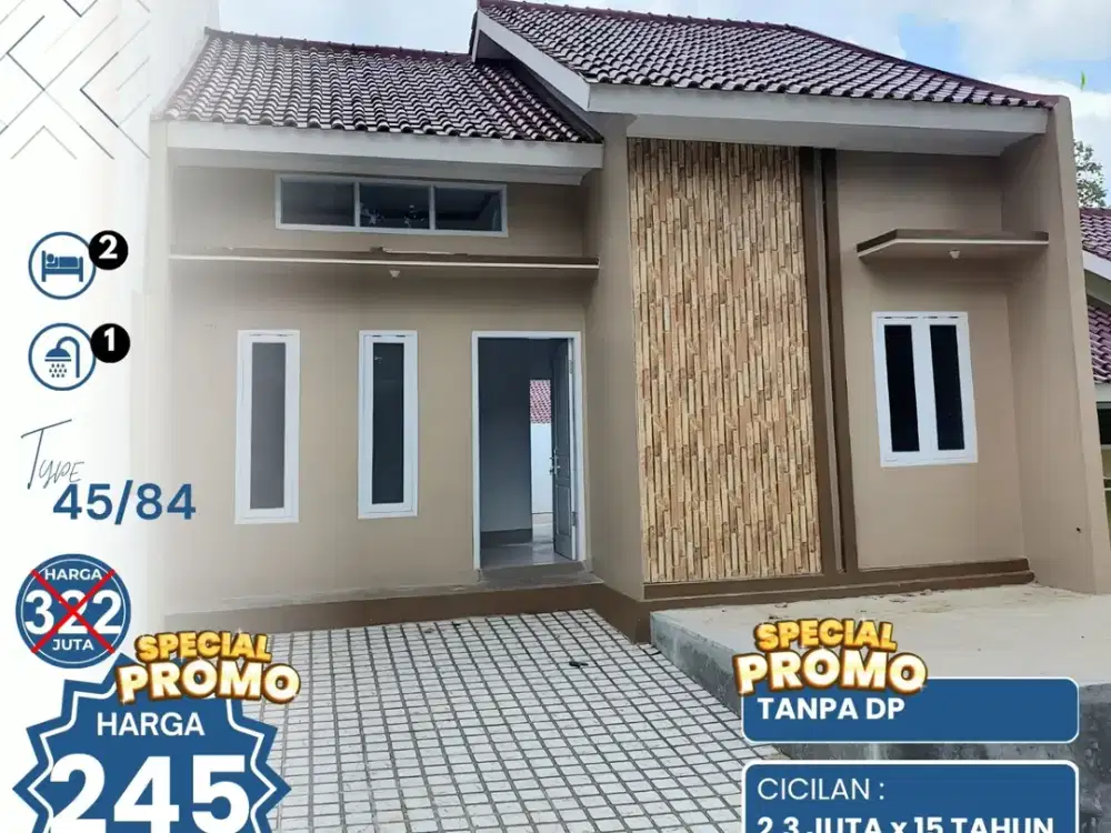 Rumah Bebas DP AL KHAAFIDH Residen deket Taman Wisata LENGKUNG LANGIT
