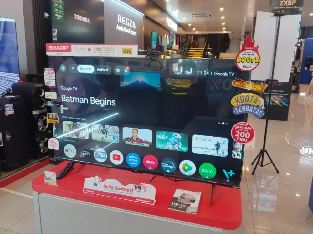 Ready TV Sharp 65in Promo Cicilan bunga 0% di Atlanta Mataram Semarang