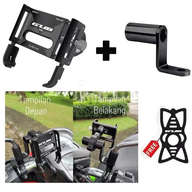 Holder Motor HP GUB P30 Alumunium kokoh Holder Sepeda Termurah