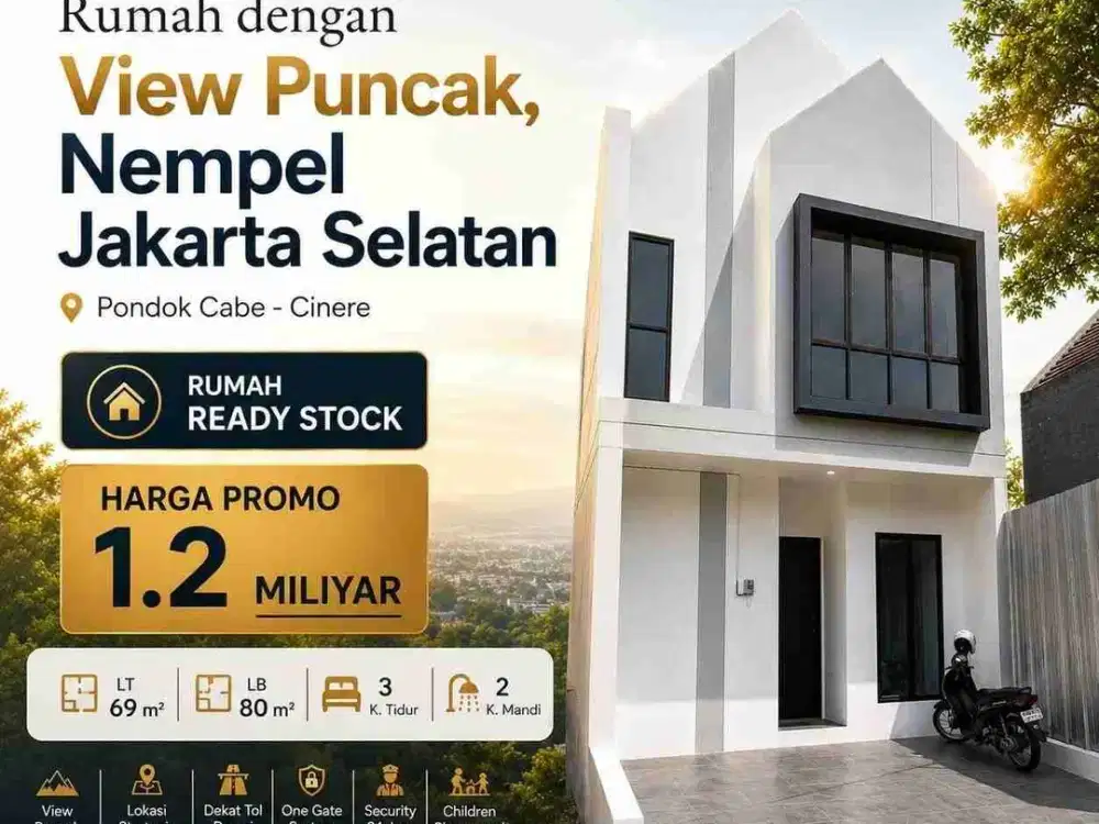 Rumah Scandinavia Murah Strategis Nempel JakSel