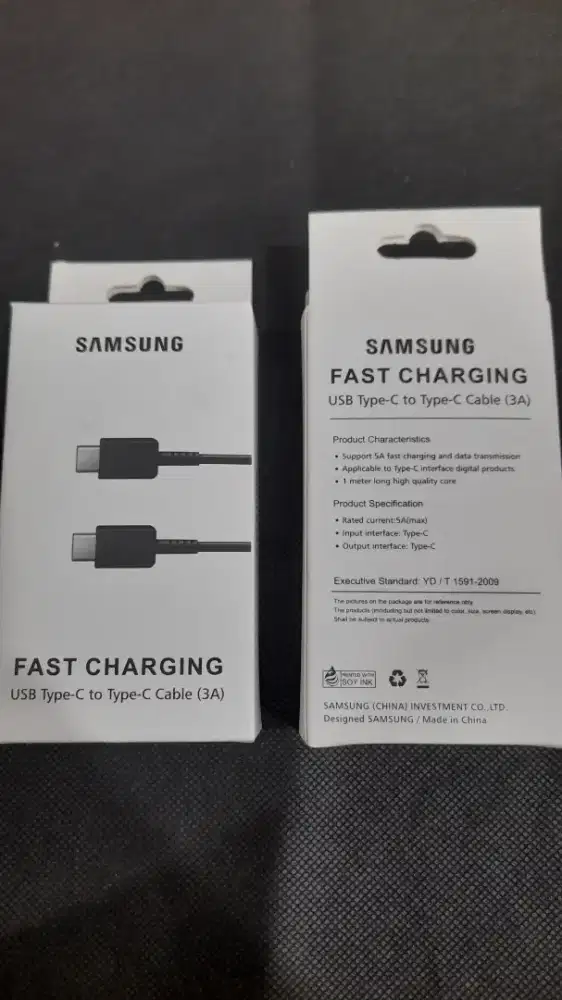 Kabel Data Samsung Original USB Type-C to Type-C Fast Charging 3A