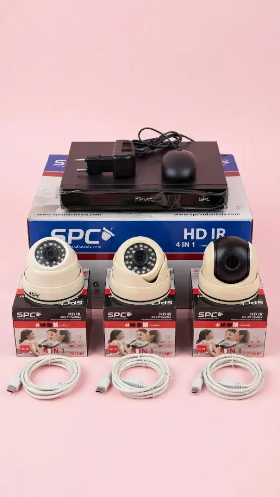 CCTV SPC 3 kamera+dekoder normal murah