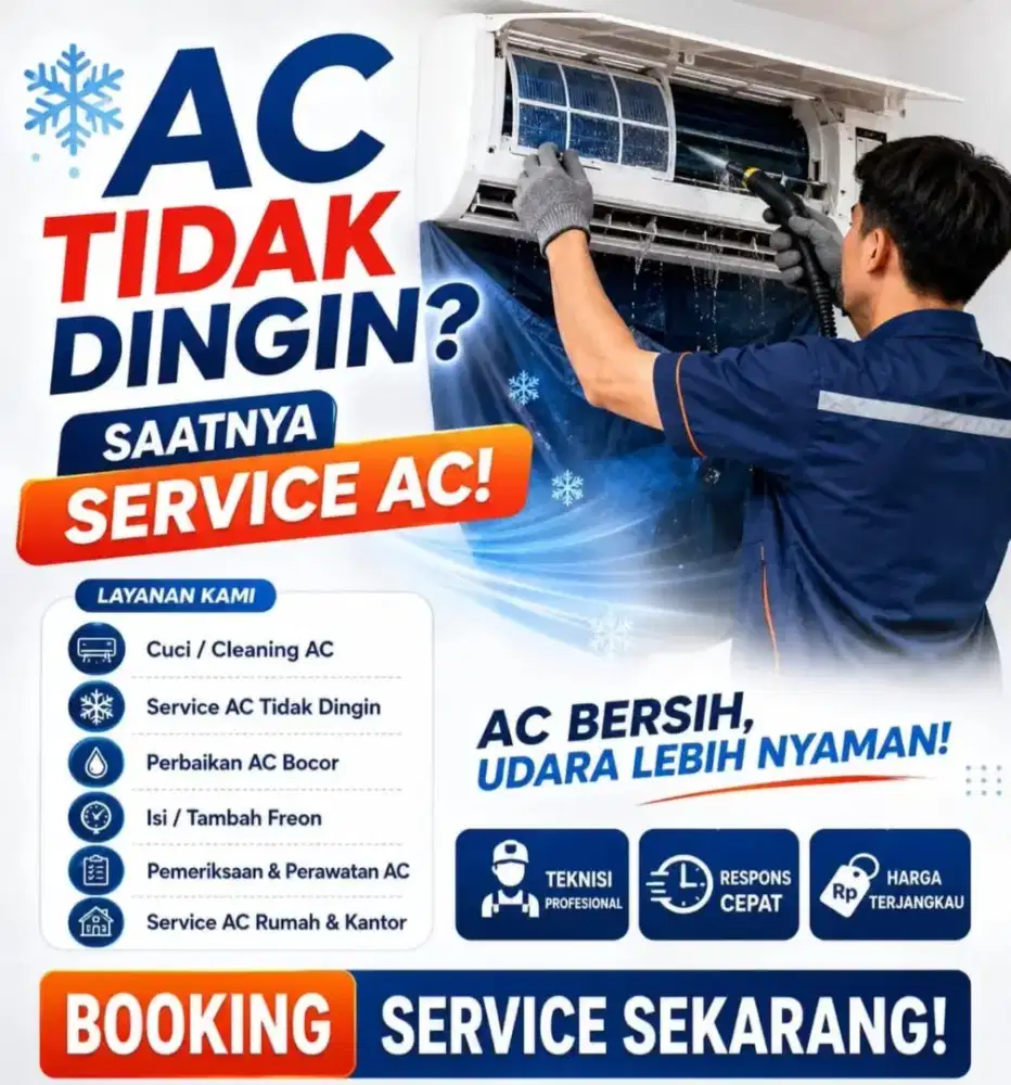 Cuci dan servis ac