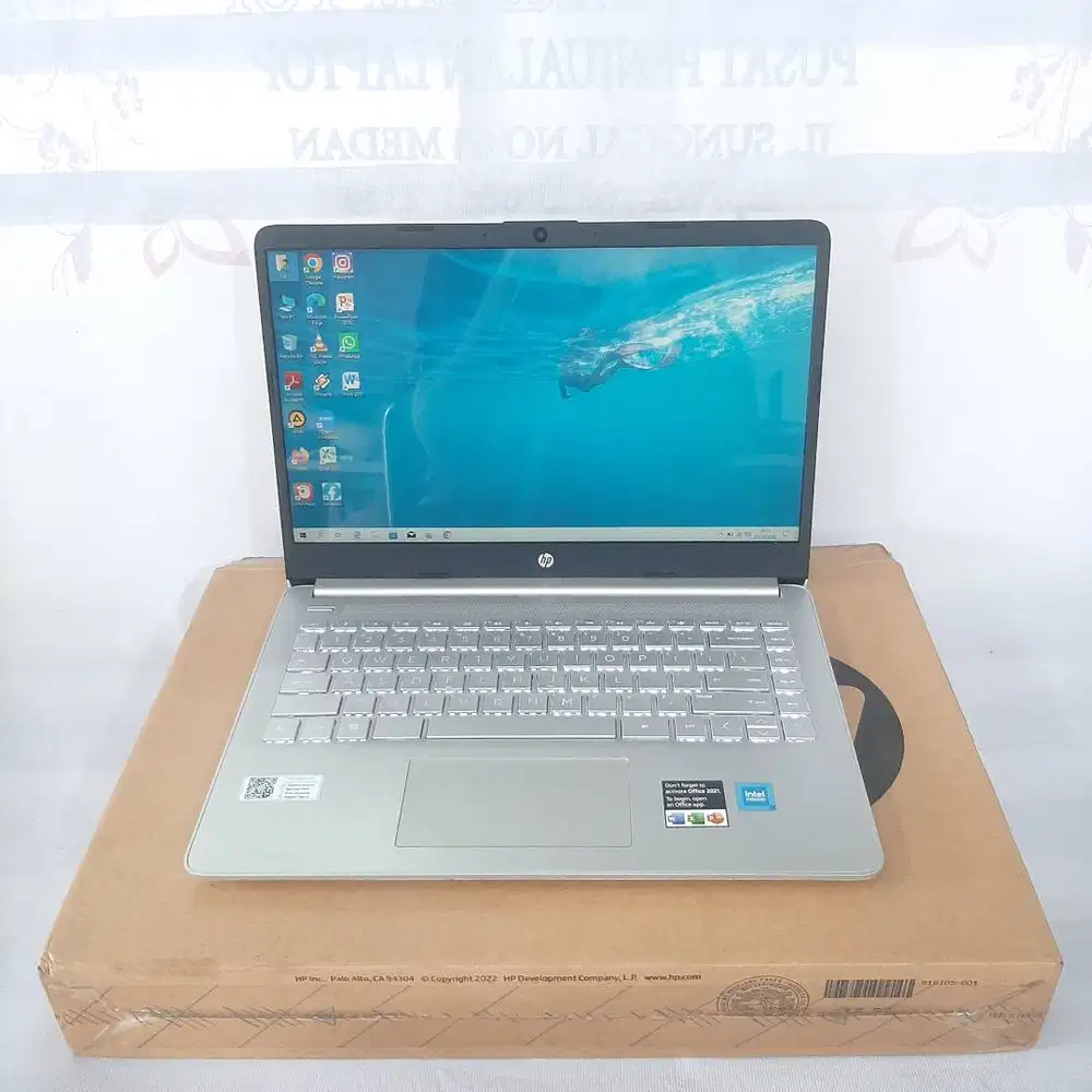 LAPTOP HP 14S INTEL-N4500 RAM 8GB SSD NVME 256GB KEY BACKLIGHT FULLSET