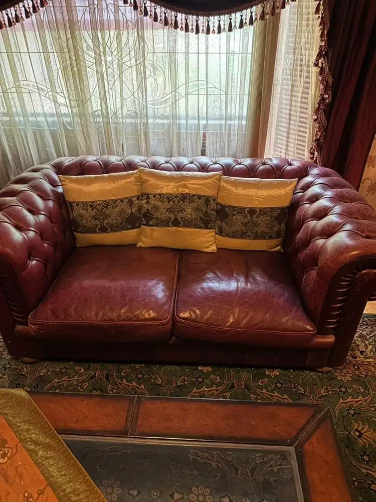 PRELOVED DA VINCI LEATHER SOFA SET