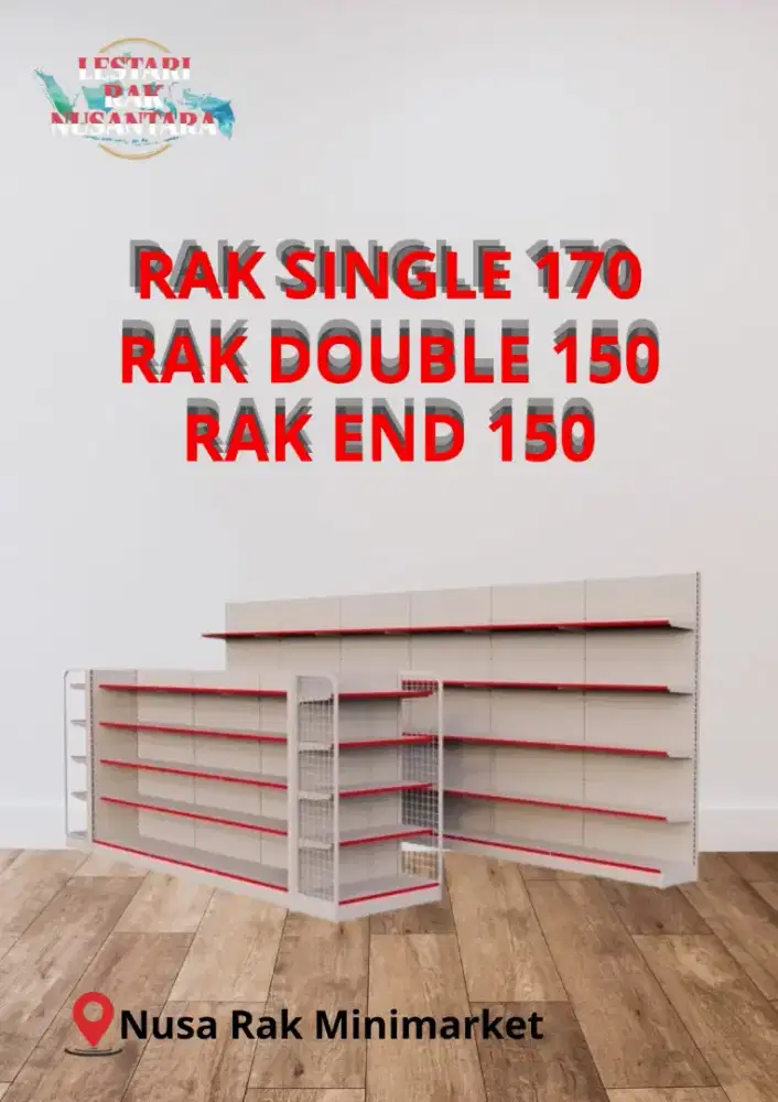 RAK GONDOLA SINGLE, DOUBLE, dan END