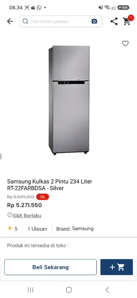 Samsung kulkas 2pintu promo