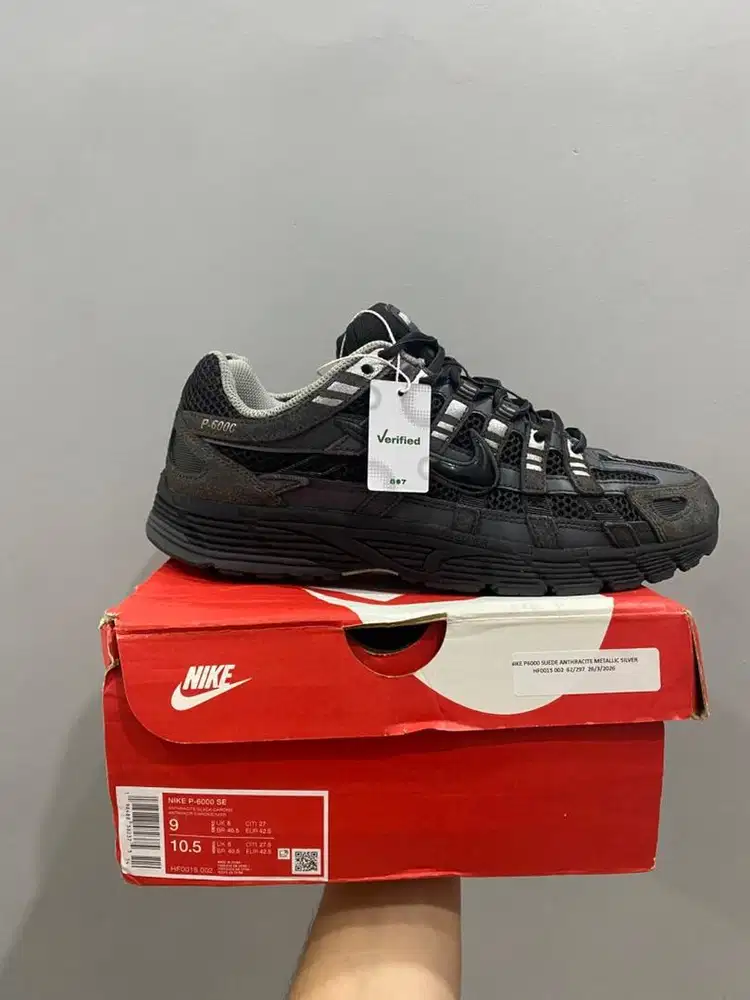 Nike P6000 Suede Anthracite Metalic Silver