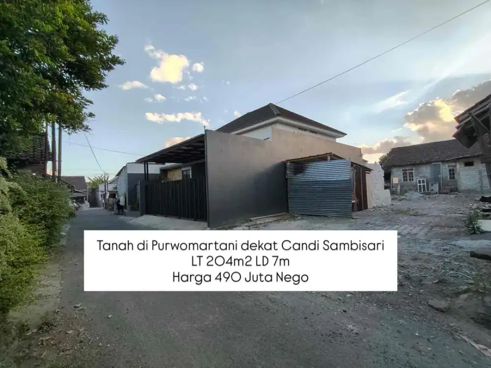 Tanah Luas Lingkungan Pendatang Buat Rumah Pribadi di Purwomartani dekat Candi Sambisari dan Exit Tol