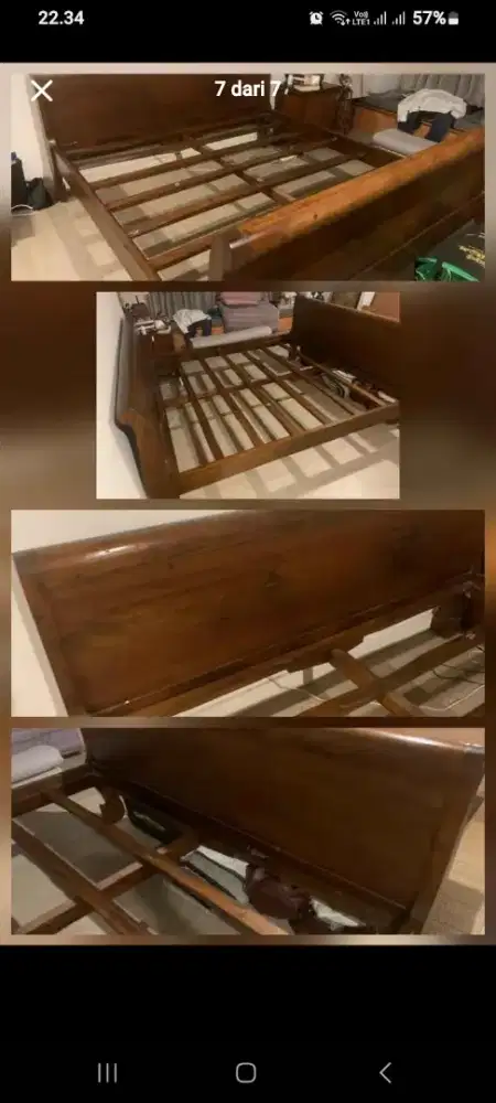 Divan kayu jati 180cm X 200cm