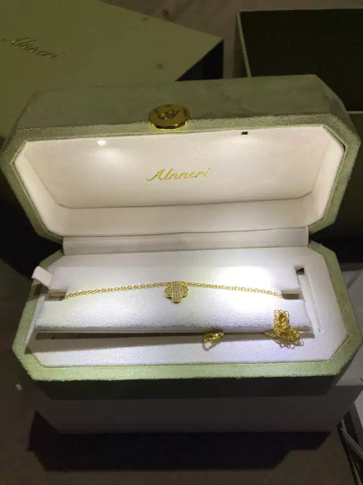 Kalung jewelry Alnneri emas plated 18k