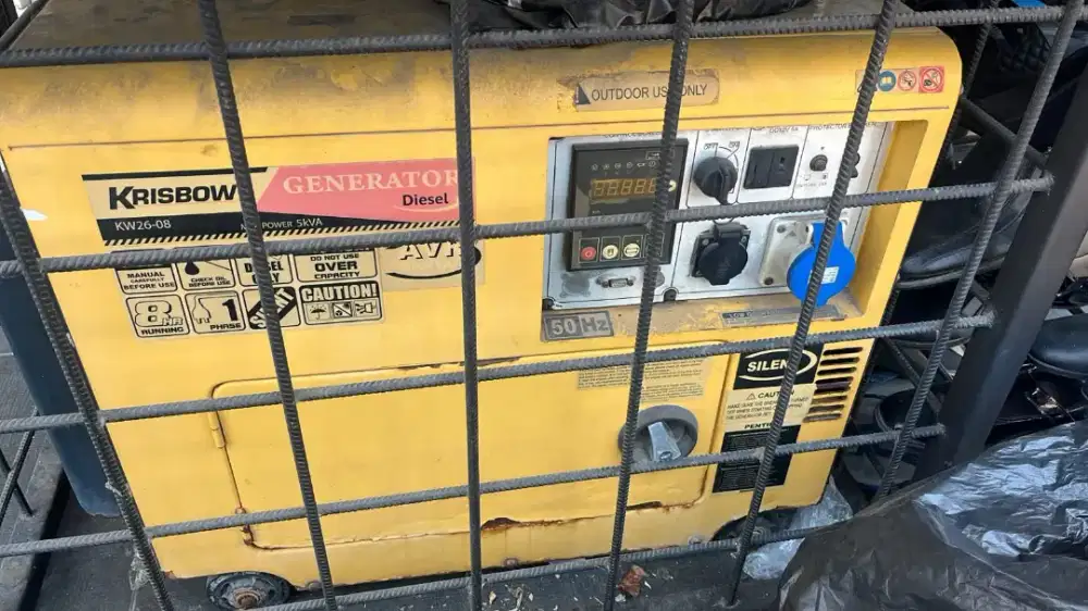 genset bekas tipe krisbow KW 26-08 power 5KVA