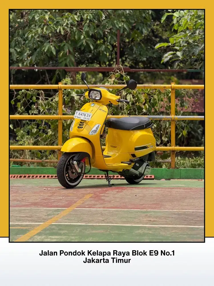 TERMURAH PIAGGIO VESPA S125 IGET FACELIFT TAHUN 2021 WARNA YELLOW SOLE