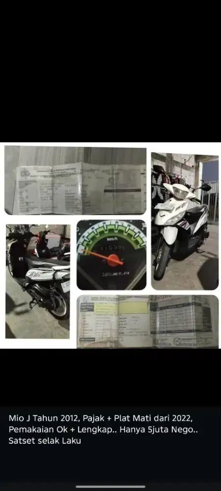 Jual Mio J Tahun 2012