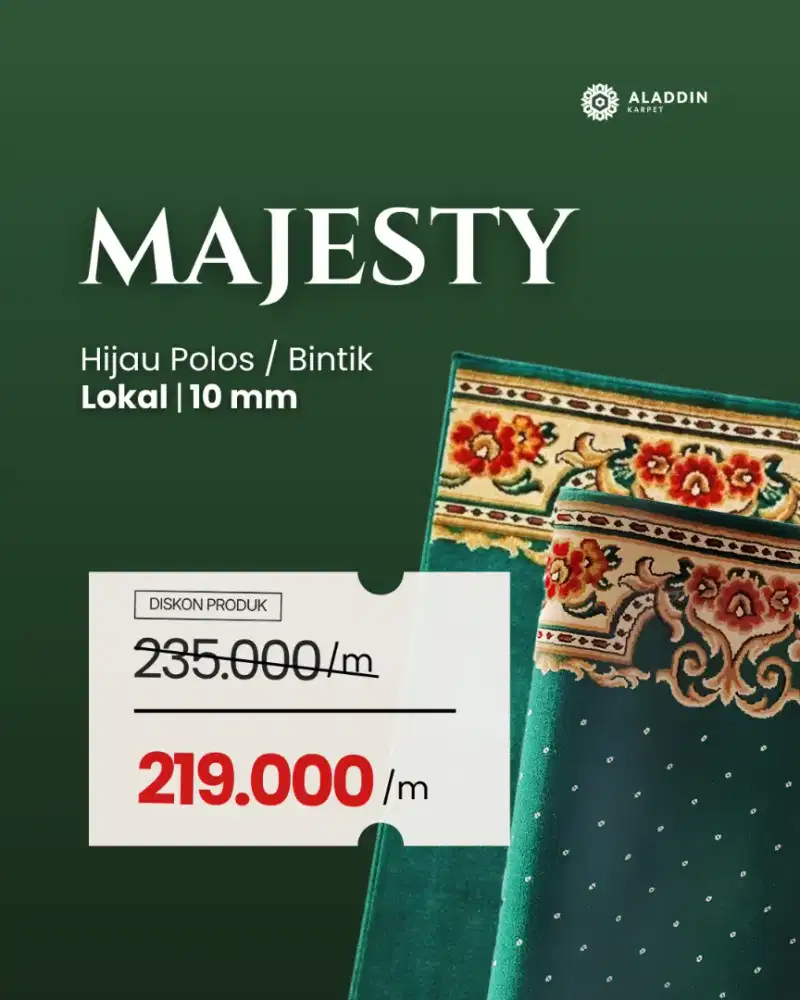 Toko karpet untuk rumah dan masjid, karpet hotel