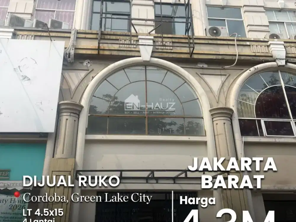 (SPDY) DIJUAL RUKO CORDOBA, GREEN LAKE CITY, JAKARTA BARAT