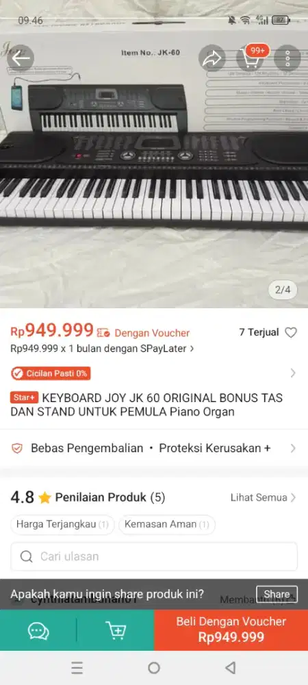 Keyboard jk-60 ada dudukannya ya, nett harga 500.lok depok timur .