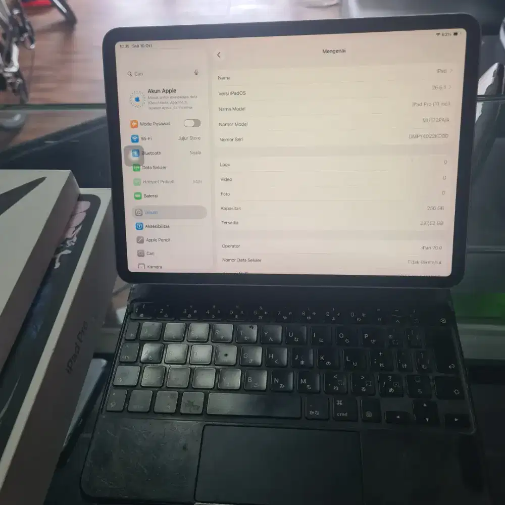 iPad Pro 256GB + Keyboard iBox – Premium, Siap Pakai!