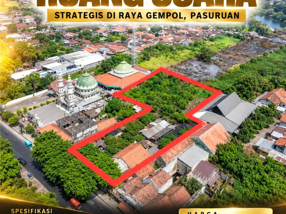 Tanah plus Ruang Usaha di Gempol Pasuruan Jatim