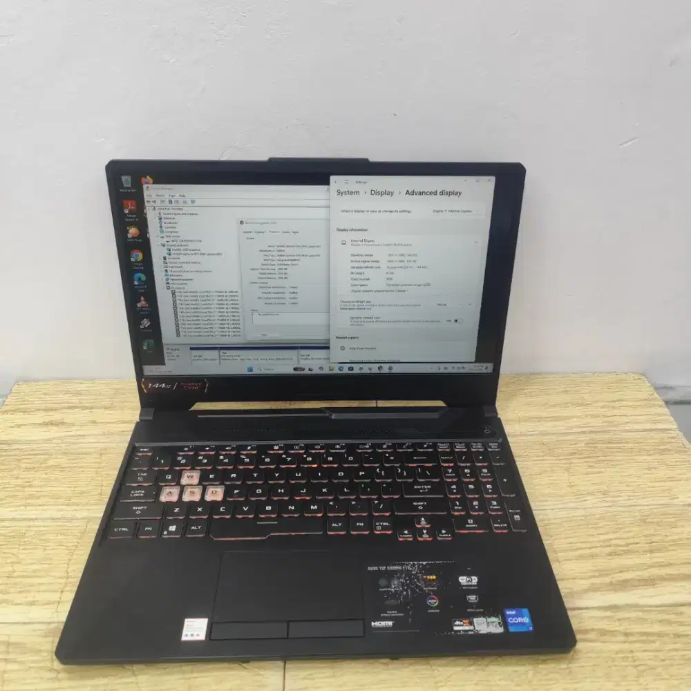 ASUS TUF Gm F15 Fx506hcb Core i7-11600H Ram 8gb Ssd 512gb Rtx 3050 4gb