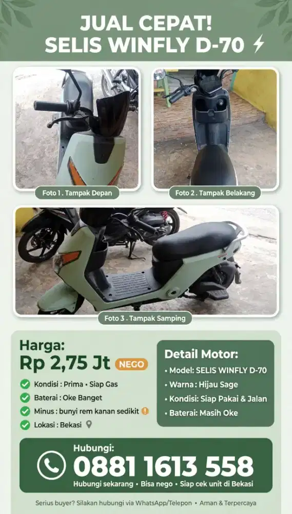 JUAL SEPEDA LISTRIK U-WINFLY