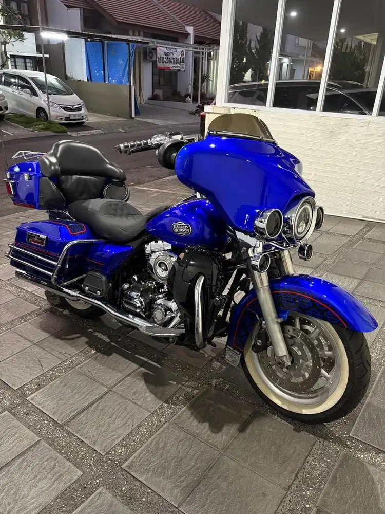 Harley Davidson Electra Glide Ultra Classic 2008 Biru Metalik km 34rb