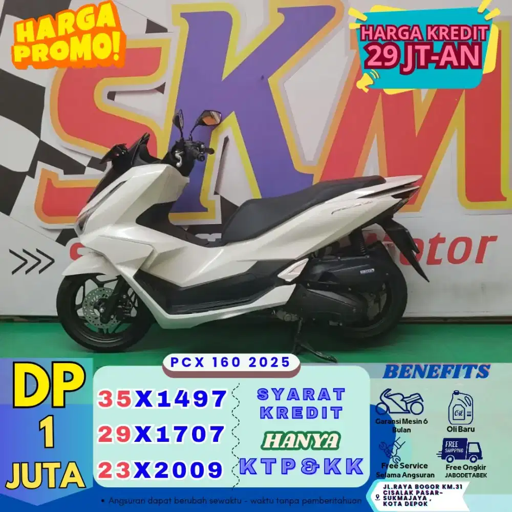Kredit proses 1hari dp 1juta pcx 160 2025 bergaransi