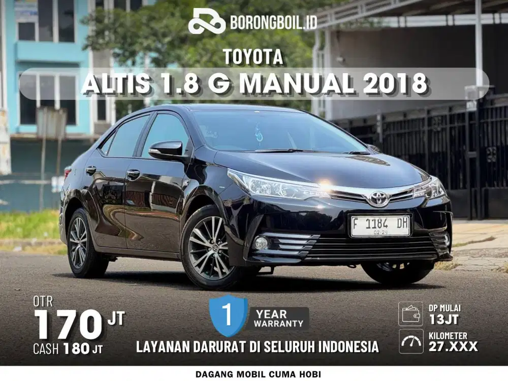 [KM 27K] Toyota Altis G 1.8 MT 2018