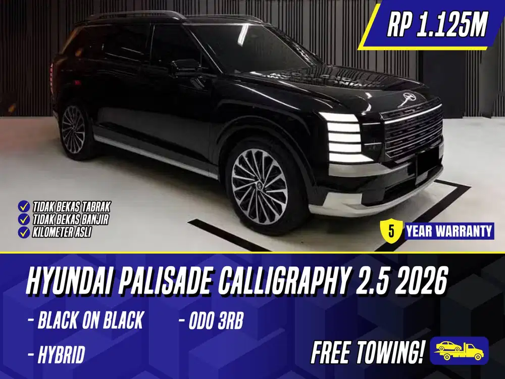 Hyundai Palisade Calligraphy 2.5 Hybrid 2026 NIK 2025 Black Hitam