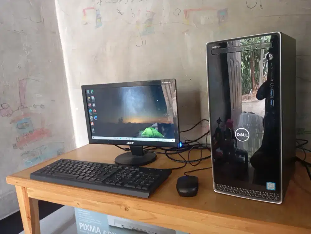 Komputer core i3 gen8 ram 4gb hdd 500gb monitor 16inc siap pake
