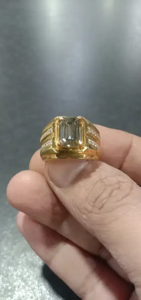Cincin cowok Diamond lab brown