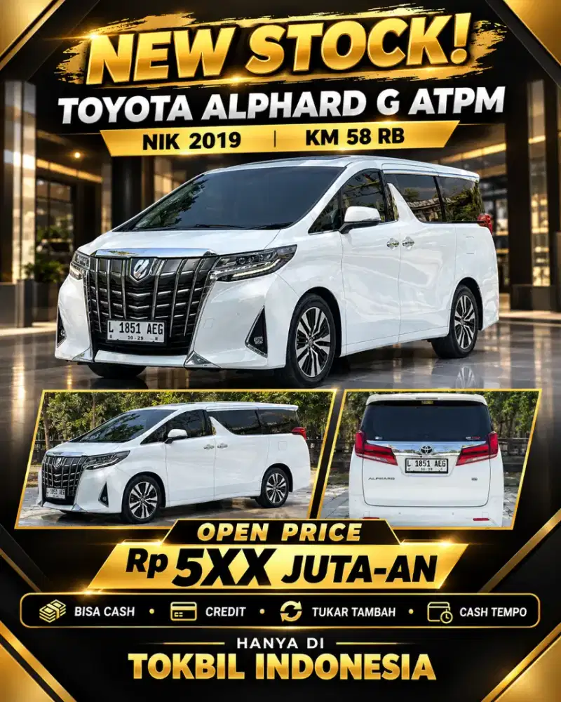 Toyota Alphard G ATPM NIK 2019