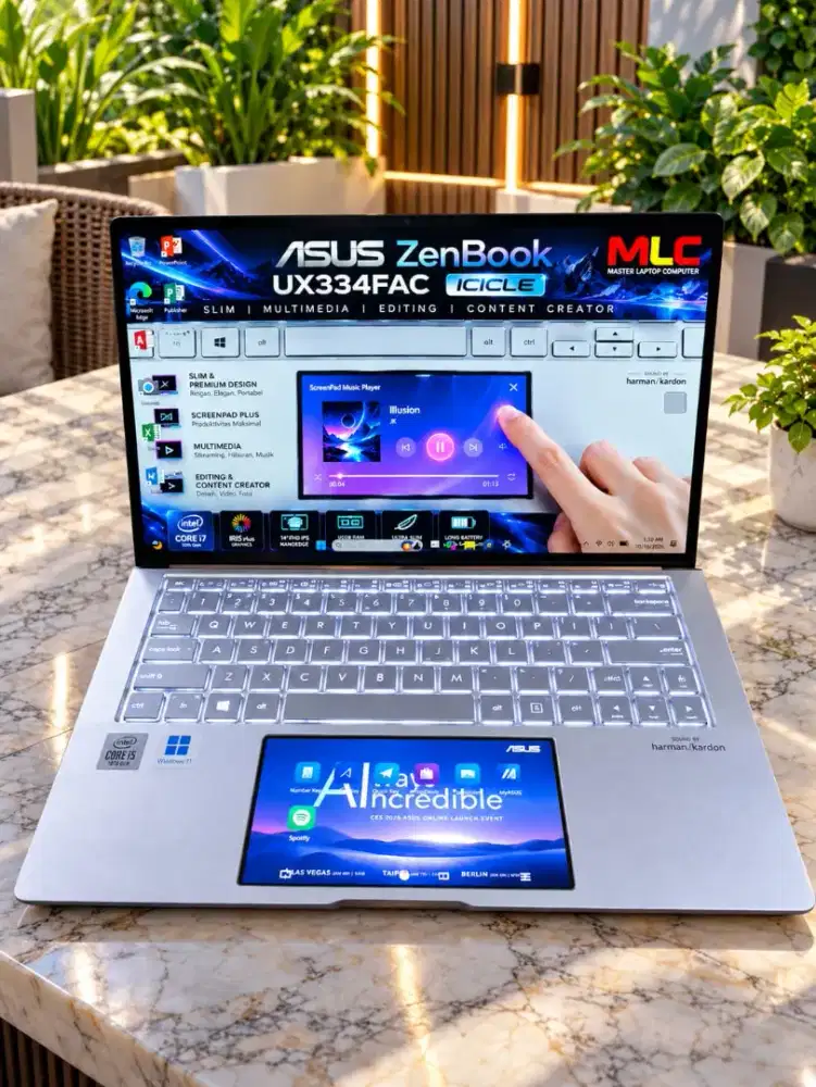 Laptop Asus ZENBOOK SCREENPAD ICYCLE SSD 512Gb SLIM BEZELESS