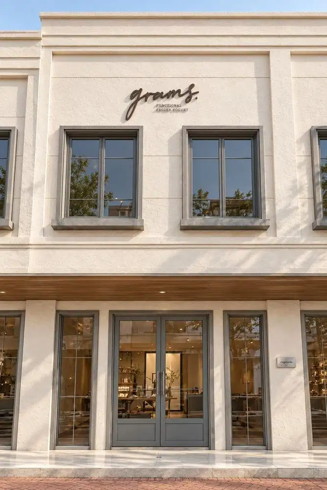 server frozen yogurt / waiter cafe