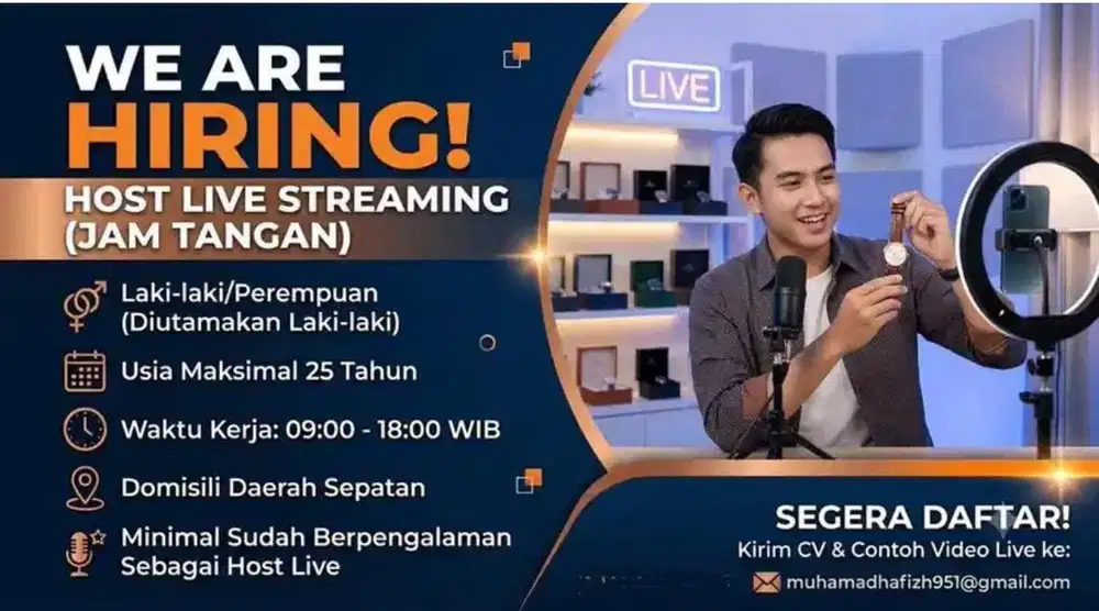 LOWONGAN KERJA HOST LIVE