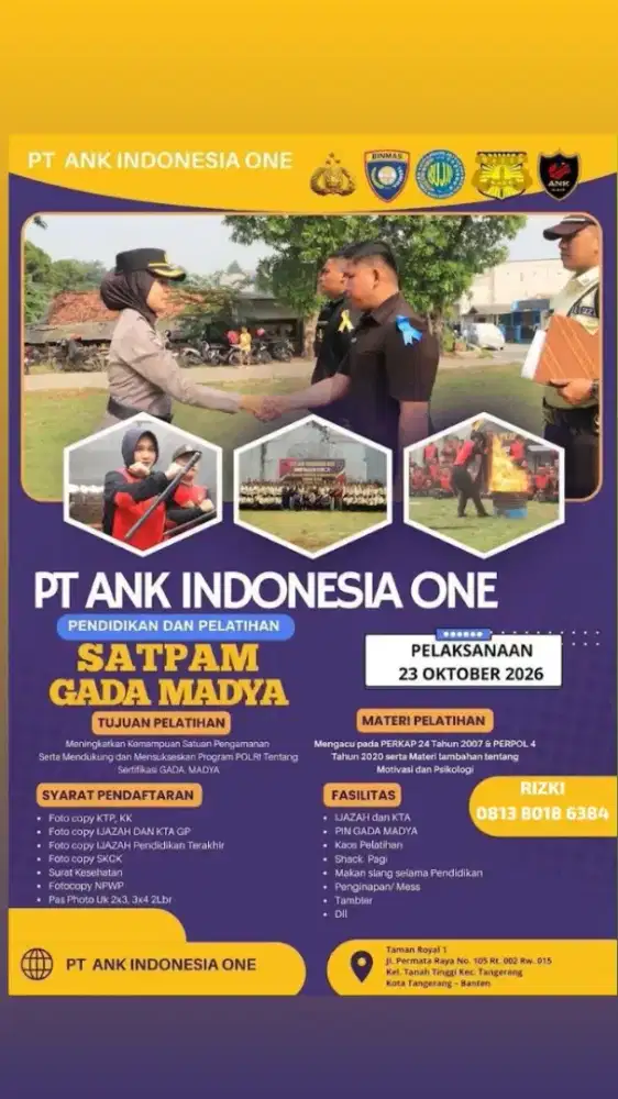 Tempat pelatihan diklat Satpam
