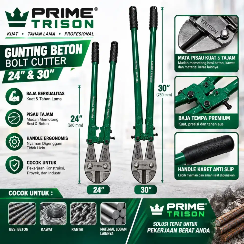 GUNTING BETON PRIME TRISON 24 INCH/30 INCH BOLT CUTTER PEMOTONG BESI