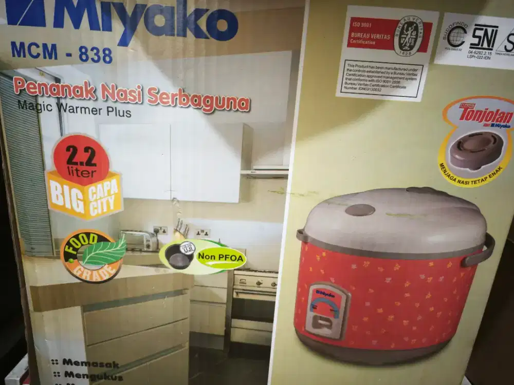 Penanak nasi miyako, dan termos nasi, termos air