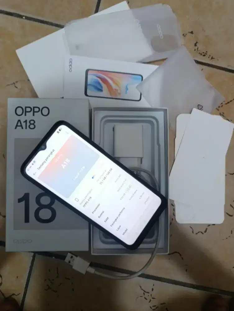 SECOND OPPO A18 4/128 FULLSET LENGKAP BERGARANSI