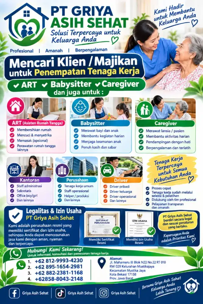 JASA ART, BABYSITTER, CAREGIVER & DRIVER RESMI