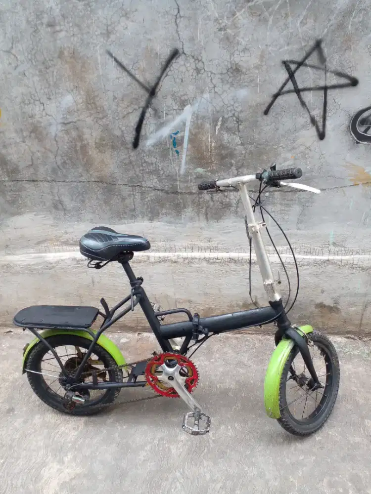 Sepeda lipat custom black dop