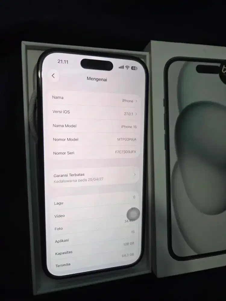 Iphone 15 128gb Ibox mulus bagus resmi