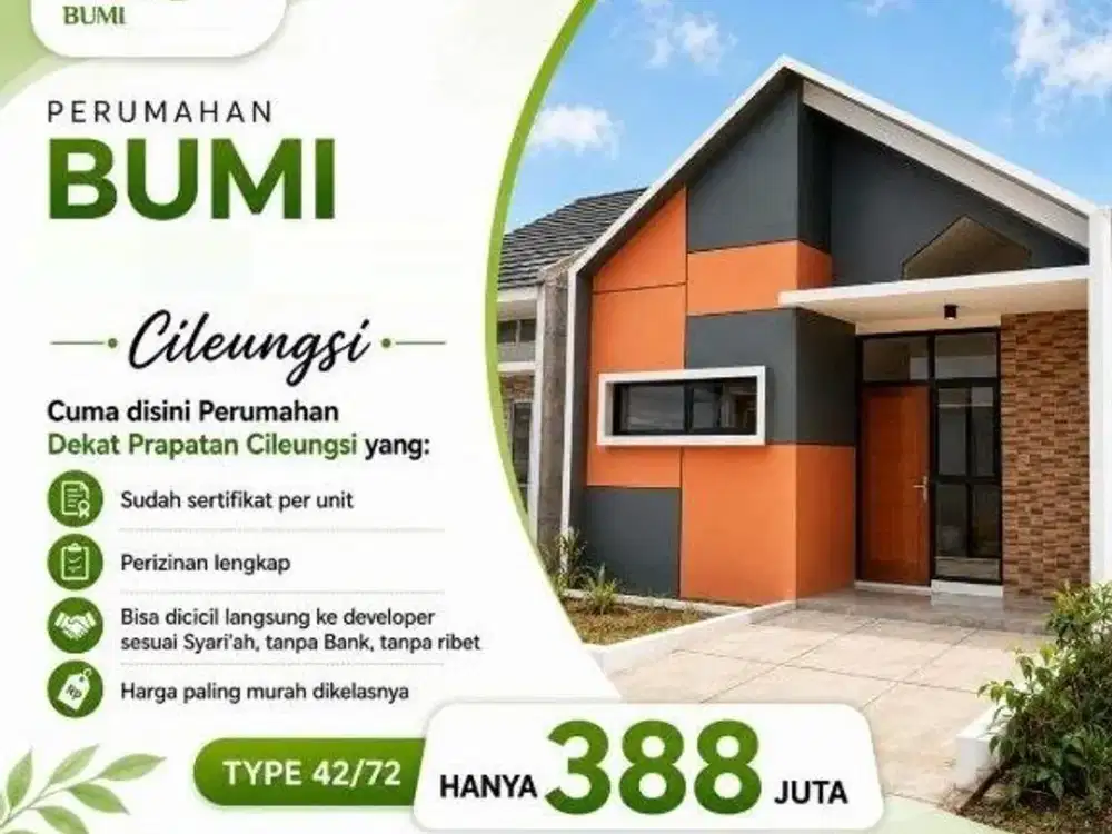 Jual Rumah di Cileungsi Cibubur Dekat Tol Cimanggis SHM Rumah Baru