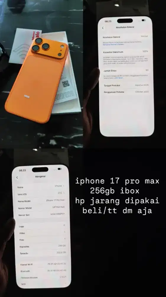 iphone 17 pro max 256gb ibox bh100%